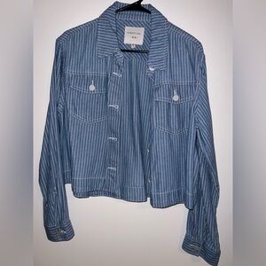 Habitual Blue Striped Utility Jacket